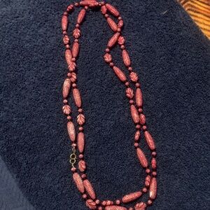 Elegant Red Beaded Necklace